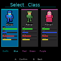 PSO Pocket class select