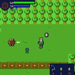 PSO Pocket combat gameplay