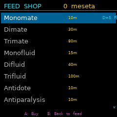 MAG Lab buy consumables screen
