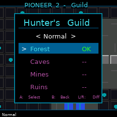 PSO Pocket world select menu